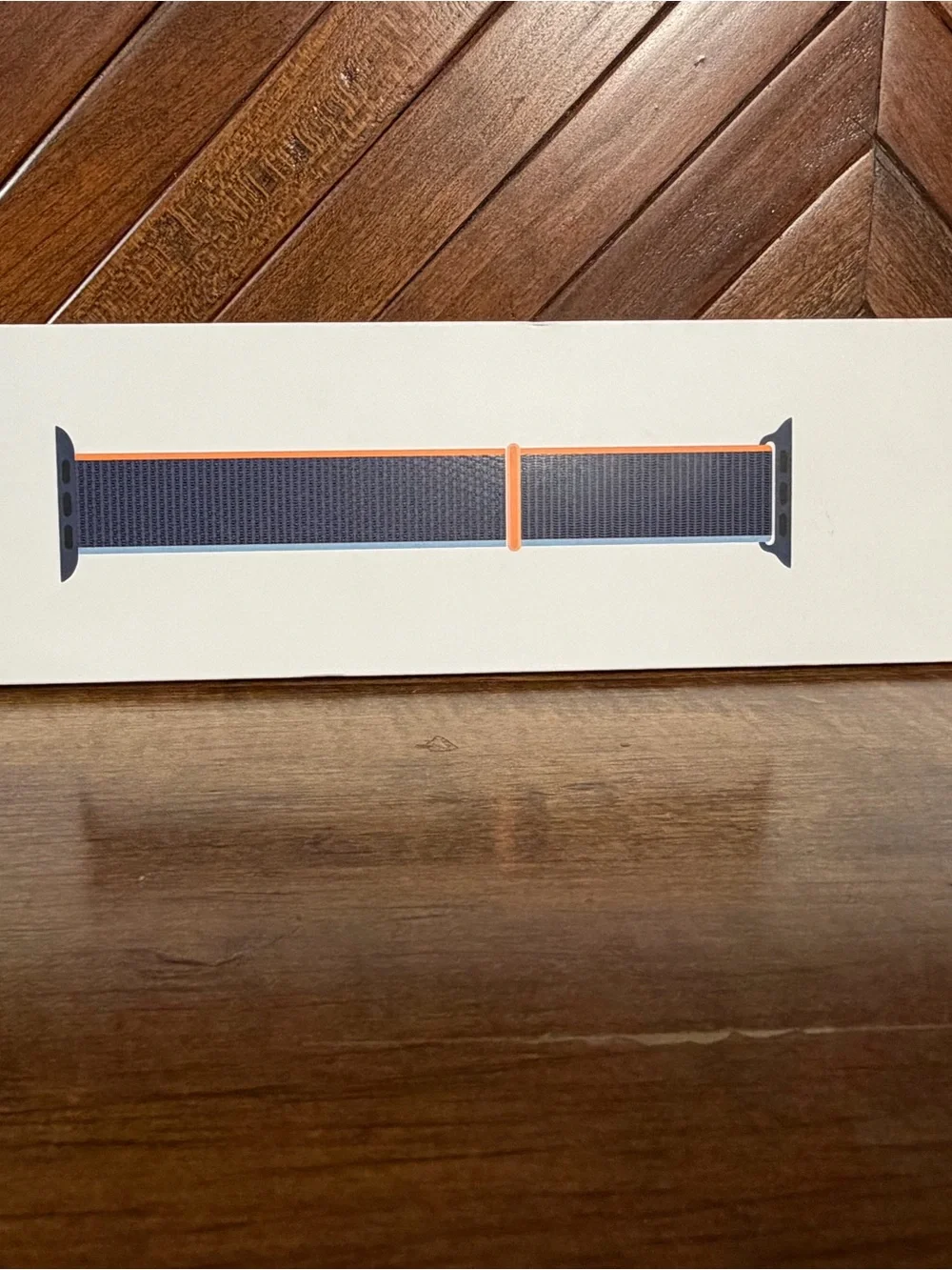 Apple Watch Sport Loop Band - Navy with Orange Stripe